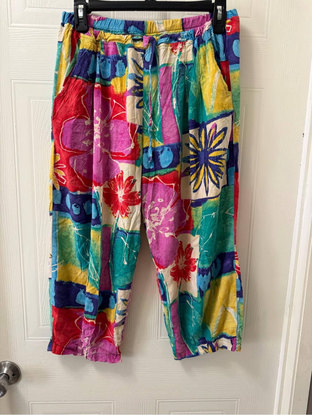 Jams World Multicolor Floral Patchwork Joggers